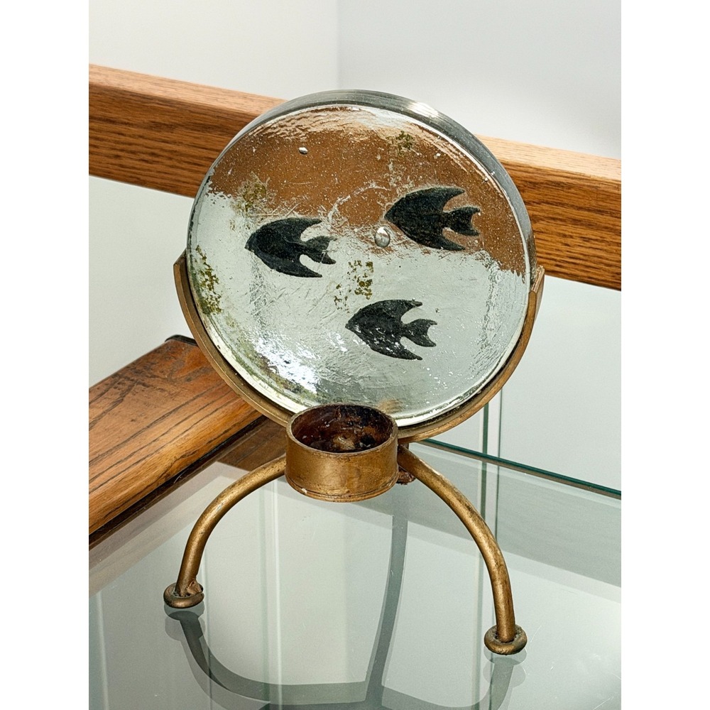 Vintage Angel Fish Tea Light Holder Ocean Nautical Décor Beach Tropical 8.875" T - Picture 3 of 7